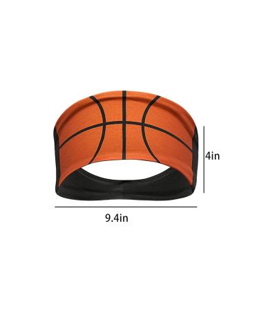 Forsylvanas Basketball Print Wide Headband for Women - Non Slip Elastic Hair Hoop for Sports and Everyday Wear - Buy Online on GoSupps.com