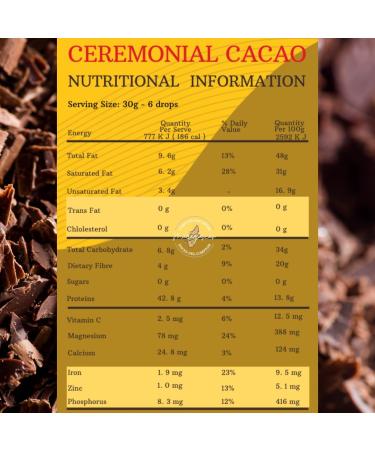 Mass - Ceremonial Cocoa Mass (250g) Organic Raw Cocoa Premium Ceremonial Quality Rich in Iron/Magnesium/ - 100% Organic Raw - Buy Online on GoSupps.com