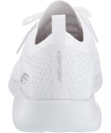 Skechers Women's Ultra Flex Salutations 12843 Sneaker - 39 EU White Silver | International Shipping Available - Buy Online on GoSupps.com