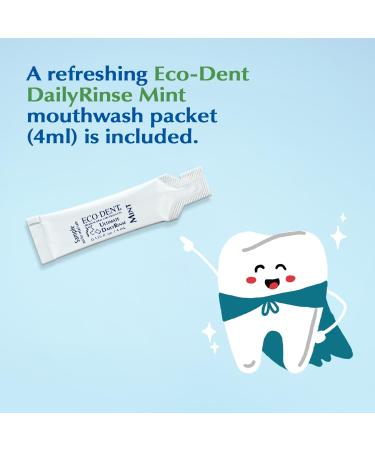 Eco-Dent ExtraBrite Baking Soda Tooth Powder Mint SLS & Fluoride-Free Toothpaste Powder with Oxidizing Calcium Peroxide Whitening Toothpaste Alternative + DailyRinse Single-Use Pack - Buy Online on GoSupps.com