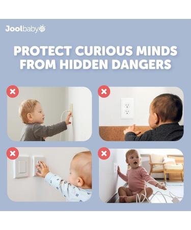 Clear 32 Pack Outlet Plug Covers - Child Proof Electrical Safety Caps by Jool Baby - Buy Online on GoSupps.com