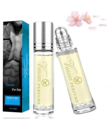 Pheromone Perfume Enhanced Scents Pheromones for Women Long-lasting and Personal Roll-on Perfume Portable Perfume Female Cologne for Women to Attract Men (0.33Oz) (2 pcs-Men)