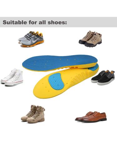 Memory Foam Insoles for Men Women & Kids - Arch Support Cushion & Shock Absorption Relieve Foot Pain (L Size: M 8-12 / W 10-15) - International Shipping Available - Buy Online on GoSupps.com