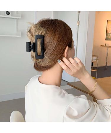6 Pack Large Matte Hair Clips for Thick Hair - Strong Hold Claw Clips for Women - Non-Slip Rectangle and Butterfly Hair Accessories - Buy Online on GoSupps.com