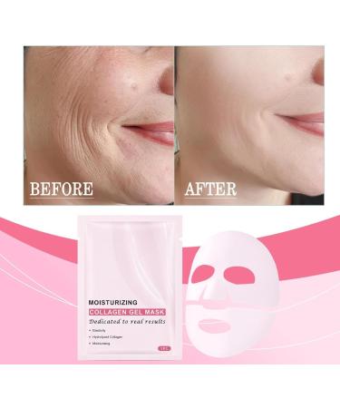 Pink Masque Collagen Facial Korean Skincare Coreen Masque Collagen Pink Mask Collagen Korean Facial Mask Pore Care Moisturizing And Evens Skin Tone Korean Skincare (4PC) - Buy Online on GoSupps.com