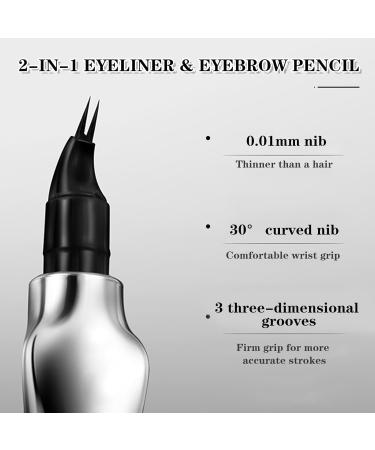  SONGVISON 2024 New 3D Eyebrow Pencil Microblading with 2 Fork Tips Long-Lasting and Waterproof Eyebrow Pencil for Natural-Looking Brows - Buy Online on GoSupps.com