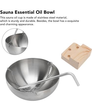 Sauna Aroma Cup Sauna Aroma Bowl/Stainless Steel SPA Essential Oil Bowl Aromatherapy Oil Cup Sauna Suitable for Sauna Room Bowl Pool 20cm - Buy Online on GoSupps.com