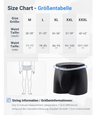 Buy Men's Incontinence Pants - Comfortable Washable Boxers with 80ml Absorption - Size L in Black - Buy Online on GoSupps.com