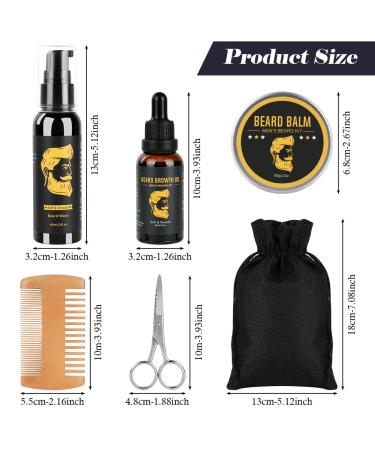 Shop Bartwachstumset: 6PC Beard Care Set - Oil Shampoo Balm & More for Optimal Beard Growth - Perfect Gift for Men & Women - Buy Online on GoSupps.com