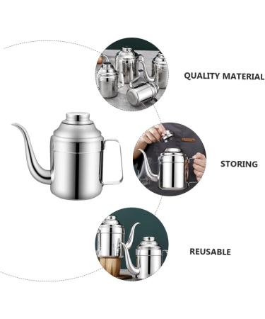 ABOOFAN Oil Can Bacon Grease Container Seasoning Dispenser Metal Soy Sauce Dispenser Oil Storage Bottle Kitchen Storage Container Oil Seasoning Bottle Stainless Steel Oil Bottle 16.5X7X7CM As Shown - Buy Online on GoSupps.com