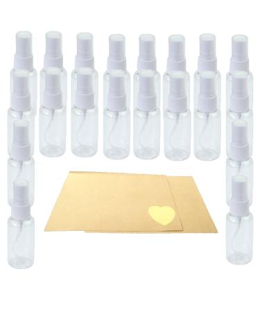 20PCs (30ml) Beauty atomizer bottle spray bottle empty transparent plastic transparent plastic perfumer cleaner+ 24 pieces paper for stickers 20PCs Transparent color - Buy Online on GoSupps.com
