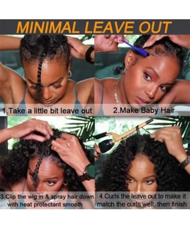 Nadula V Part Kinky Straight Human Hair Wig 18 150% Density - Glueless V Shape Clip-in Half Wig for Women - No Leave Out Needed - Upgraded U Part Design - Buy Online on GoSupps.com