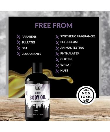 Active Body Oil | Organic Cruelty-Free & Vegan | CertClean Certified | Toxin-Free Sport & Massage Therapy | Warming & Relaxing for Joints and Muscles - Buy Online on GoSupps.com