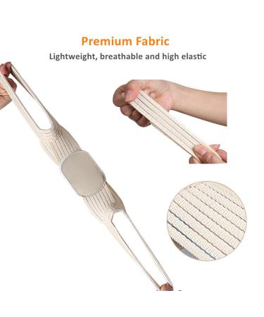 WEEOATAR Posture Corrector for Adults & Kids - Adjustable Upper Back Brace Highly Elastic Posture Trainer Easy to Use - Beige (Large - Buy Online on GoSupps.com