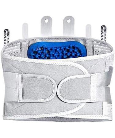 Tylxayoxa lumbar belt for men and women - relieves pain and injuries in the waist and back in the back - lumbar belt with adjustment (color: gray size: m) m gray
