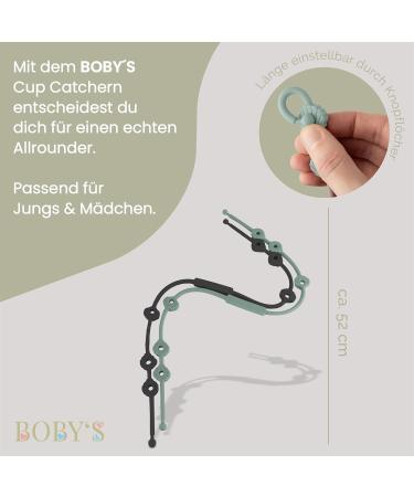 Buy Boby's Cup Catcher Baby 2 Pack | BPA-Free Stroller Toy Chain & Stretchy Cup Holder Strap | Sage/Dark Gray | Perfect Baby Accessories for Cups & Pacifiers - Buy Online on GoSupps.com