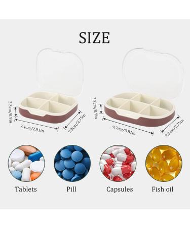 Portable Travel Pill Box - 4 Compartment Daily Organizer for Medicines Vitamins & Fish Oil (Purple - Buy Online on GoSupps.com