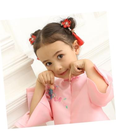 ibasenice 3 Pairs Hair Clips for Kids Hair Clips for Bows Kids Hairpin for New Year Hair Clips for Children Barrettes for Girls Hair Barrettes Tassel Hairpin Issue Card Chinese Style - Buy Online on GoSupps.com