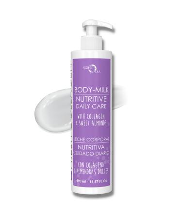 Noche Y Dia Fresh Collagen Body Milk - Moisturizing and Firming Lotion for Dry Skin with Lactic Acid & Glycine - 500mL (16.57 fl oz)