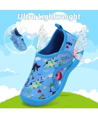 FANTURE Toddler Water Shoes - Dinosaur L.Blue - Aqua Sneakers for Boys and Girls - Buy Online on GoSupps.com