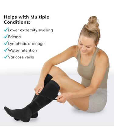 BraceAbility Lymphedema Leg Wrap - Swollen Calf Compression Sleeve for Edema & Lymphatic Drainage - 20-30 mmHg Medical Socks - XX-Large - Buy Online on GoSupps.com