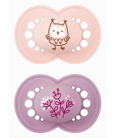 MAM Original S269 pacifier matt SkinsoftTM silicone 6+ months pink 2 pieces with self-sterilising box Pink 6+ meses