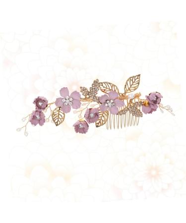 Angoily Floral Headpiece Pearl Tiara Pearl Headpiece Bridal Headpiece Cloth Flower Hair Comb Full Length Mirror Bridal Hair Comb Hair Side Combs Wedding Bride Hair Accessories - Buy Online on GoSupps.com