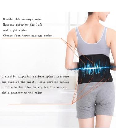 Tiiffy Lumber Brace Belt - Electrical Heating Vibration Massage Back Support for Sciatica & Herniated Disc Pain Relief - 110 cm for Men & Women - Buy Online on GoSupps.com