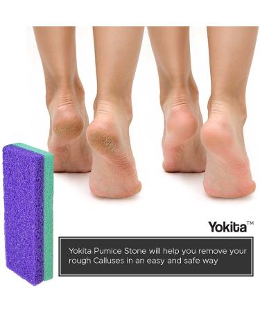 Yokita Salon Foot Pumice and Scrubber - Pack of 3 | Safely Remove Callus and Dead Skin for Soft, Smooth Feet - Buy Online on GoSupps.com