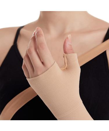 Lymphedema Arm Sleeve Breathable Soft Nylon Lightweight Portable Breast Cancer Arm Sleeve for Outdoor (Left Hand M) - Buy Online on GoSupps.com