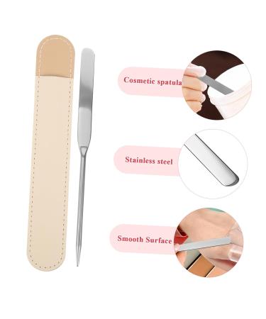 FOMIYES Liquid Foundation Palette & Stainless Steel Spatula Portable Makeup Mixing Tool for Flawless Application | Korean Cosmetic Spatula - Buy Online on GoSupps.com