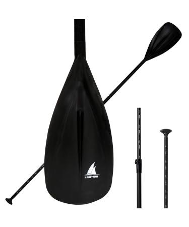 Karltion SUP Paddle - 3 Pieces Adjustable Aluminium SUP Paddle Alloy Shaft Paddle Board Paddles with Glass Fiber Blade for Surfing, Floating,Water Sport Black - Buy Online on GoSupps.com
