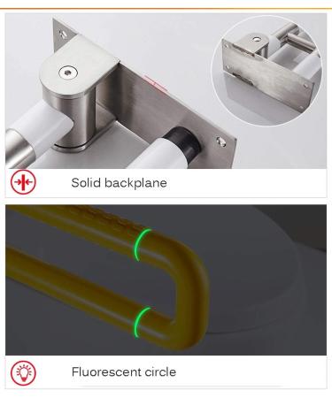 Bathroom Grab Bar Safety Support Rail Bathroom Toilet Handrails Folding Safety Railings for The Elderly and Disabled Slip-Free Accessibilit - Buy Online on GoSupps.com