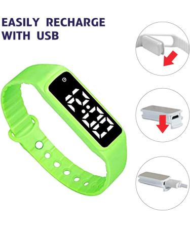 E-Vibra Premium Pot Training Watch | Vibration Alarm & 10 Daily Alarms | Medical Memory Clock in Light Green (Small) - Shop Now! - Buy Online on GoSupps.com