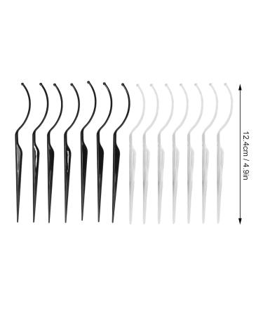14Pcs False Eyelashes Display Stick Set - Eyelash Applicator & Extension Support Tools for Grafting Effect - Ideal for Eyelash Salons (Black & Clear - Buy Online on GoSupps.com