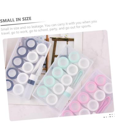 Partykindom Colored Contact Lens Storage Box - Macaron Case 2 Sets Travel Container in Light Green (14.5x8.2cm) | International Shipping - Buy Online on GoSupps.com