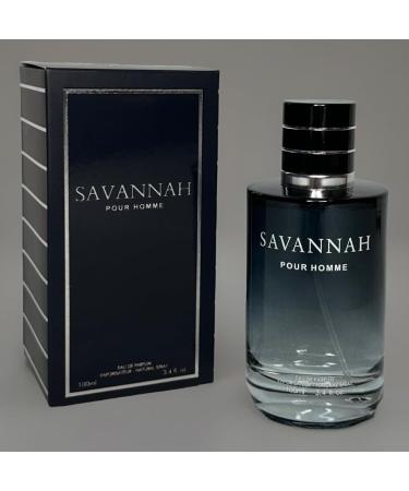 Savannah Pour Homme Eau de Parfum Spray for Men 3.4 fl oz