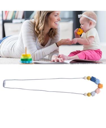 Baby Teething Chew Grade Safe Vibrant Colors Portable Necklace Food Silicone Teether 1 (Style 2) - Buy Online on GoSupps.com
