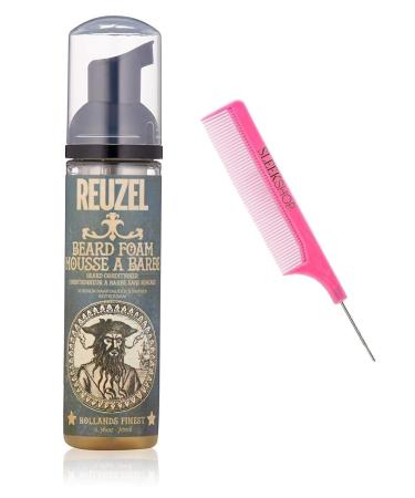 yper Comb + R z BEARD FOAM Beard Conditioner Mousse - Men Hair Styling Product for Man (w/SIeekshop Pink Comb) (Beard Foam (2.36 oz))