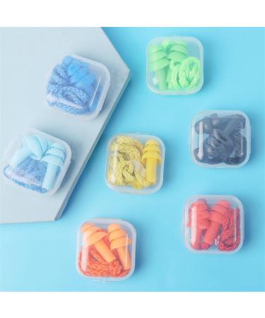 Buy Reusable Silicone Ear Plugs for Sleeping - 5 Pairs Safe for Swimming & Work Noise Reduction - Orange Color - Buy Online on GoSupps.com
