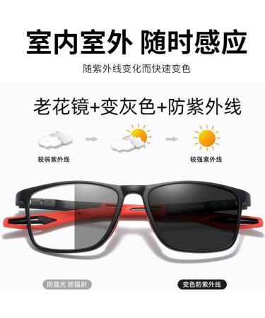 Photochrome Reading Glasses for Men & Women - Ultralight TR90 Anti-Blue Light Color Changing Gray +1.50 - Indoor & Outdoor Use - Buy Online on GoSupps.com