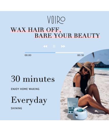 Wax Beads - VOIRO 1 LB Hard Wax Beans for Hair Removal - Brazilian Bikini Wax - Includes 10 Wax Sticks - Ideal for Eyebrows, Face, Body - Blue - Buy Online on GoSupps.com
