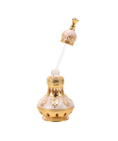 STOBAZA Empty Perfume Bottles Essence Bottle Refillable Crystal Glass Perfume Bottle Retro Style Fancy Perfume Bottle for Perfume Essential Oils Arabian Style Dropper Bottle Essential Oil