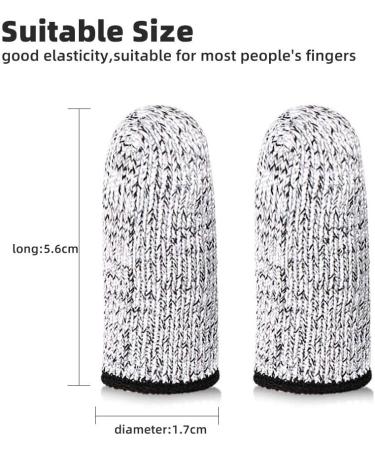 ZEPOHCK 10 Pcs Cut Resistant Protection Finger Cots Finger Sleeve Finger Cover Life Extender for Kitchen Work Sculpture Anti-Slip Reusable - Buy Online on GoSupps.com