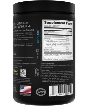 Pump-ocalypse Tropical | Nitric Oxide and L Arginine Supplement with Citrulline Malate GlycerPump | Ultimate N.O. Booster | Lean Muscle Support for Blood Flow Vascularity Hydration and Endurance - Buy Online on GoSupps.com