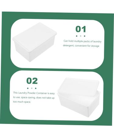 Zerodeko Box Sheet Laundry Detergent Storage Box Drawer Large Capacity Bucket Scent Beads Container Laundry Detergent Holder Laundry Detergent Bin Plastic Household Dispenser White 16.8X11X7.5CM White - Buy Online on GoSupps.com