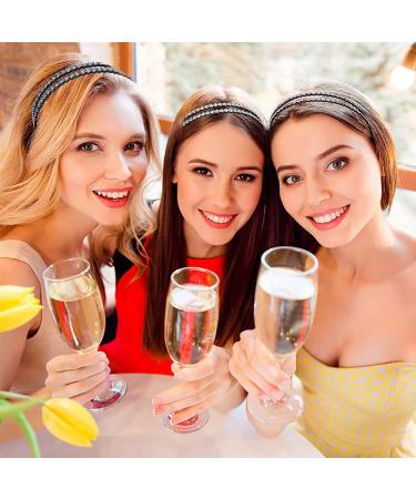 Colorful Crystal Rhinestone Headband Set - 3 Slipproof Hair Accessories for Women & Girls | Elastic Hair Bands in 3 Colors - Buy Online on GoSupps.com