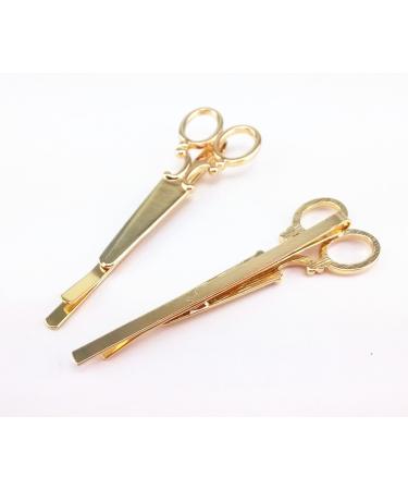 Yueton 4pcs Gold & Silver Scissors Hair Clips - Bride Headwear Bobby Pins - Buy Online on GoSupps.com