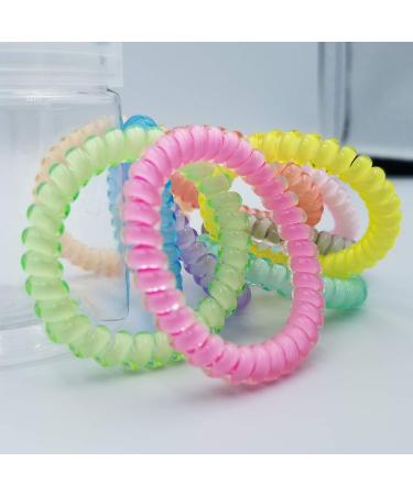 Candy Color 10 Piece Spiral Hair Ties - Multicolor No Crease Coils for Women and Girls - Buy Online on GoSupps.com