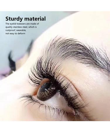 Dajidafu Stainless Steel Eyelid Tweezers Non-Slip Handheld Eye Lid Cleaning Clips Clamps Facial Beauty Devices Salon Accessories Large Round Tip - Buy Online on GoSupps.com